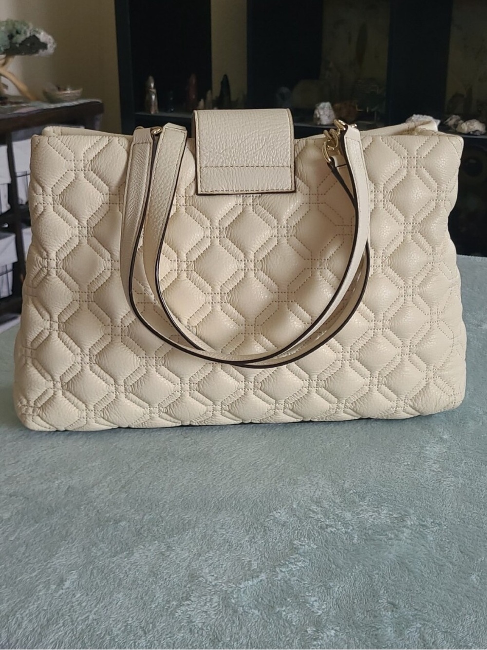 EUC Kate Spade Astor Court 'Elena' Quilted Leather Shoulder Bag - Picture 4 of 12